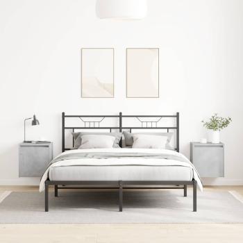 Wand-Nachttische 2 Stk. Betongrau 38x34x40 cm