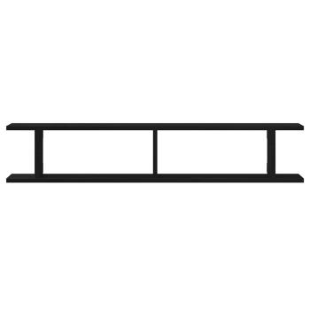 Wandregale 2Stk. Schwarz Eichen-Optik 105x18x20cm Holzwerkstoff