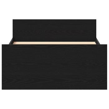 Bettgestell ohne Matratze Schwarz Eichen-Optik 100x200 cm