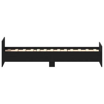 Bettgestell ohne Matratze Schwarz Eichen-Optik 100x200 cm