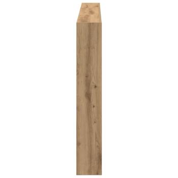 LED-Kopfteil mit Ablagen Artisan-Eiche 180x17x102 cm