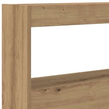 LED-Kopfteil mit Ablagen Artisan-Eiche 180x17x102 cm