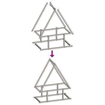 Brennholzregal Schwarz 50x25x60 cm Kaltgewalzter Stahl