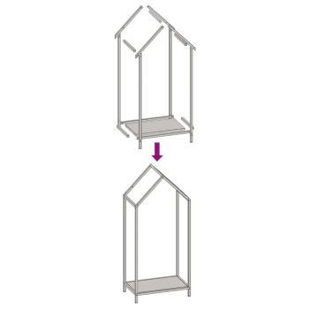 Brennholzregal Weiß 40x25x90 cm Kaltgewalzter Stahl