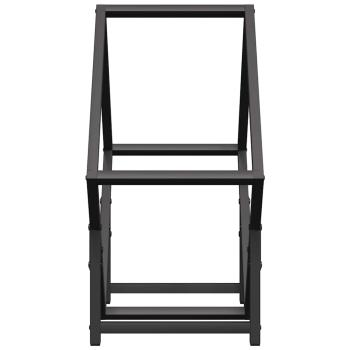 Brennholzregal Schwarz 50x25x50 cm Kaltgewalzter Stahl