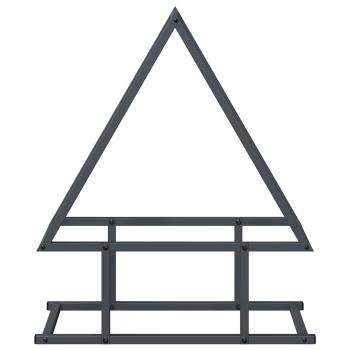 Brennholzregal Anthrazit 50x25x60 cm Kaltgewalzter Stahl