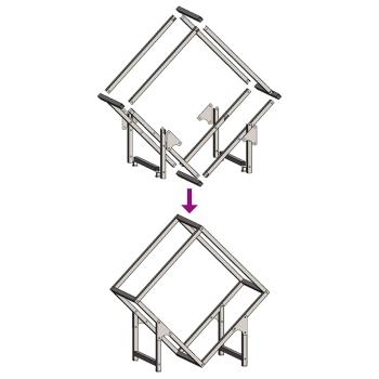 Brennholzregal Anthrazit 50x25x50 cm Kaltgewalzter Stahl
