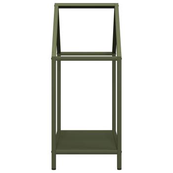 Brennholzregal Olivgrün 40x25x60 cm Kaltgewalzter Stahl