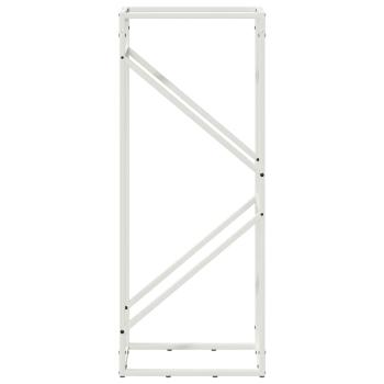 Brennholzregal Weiß 40x25x100 cm Kaltgewalzter Stahl