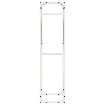 Brennholzregal Weiß 40x25x100 cm Kaltgewalzter Stahl