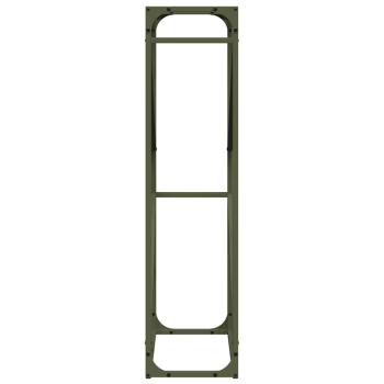 Brennholzregal Olivgrün 60x25x100 cm Kaltgewalzter Stahl