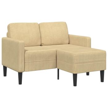 ARDEBO.de - 2-Sitzer-Sofa mit Chaiselongue L-Form Hellgrün 125 cm Leinen