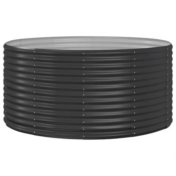 Hochbeet Anthrazit 140x140x68 cm Pulverbeschichteter Stahl