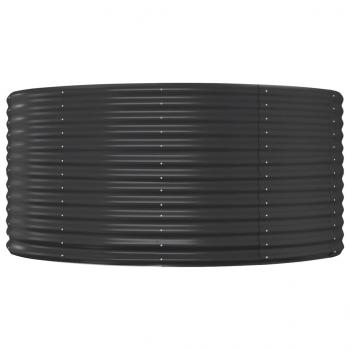 Hochbeet Anthrazit 140x140x68 cm Pulverbeschichteter Stahl