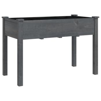 Pflanzkübel mit Einsatz Grau 118x59x76 cm Massivholz Tanne