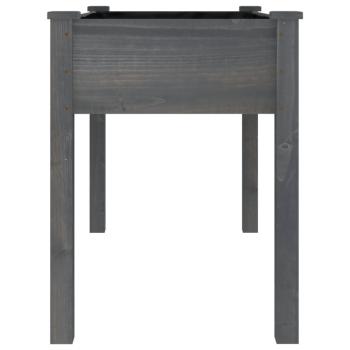 Pflanzkübel mit Einsatz Grau 118x59x76 cm Massivholz Tanne