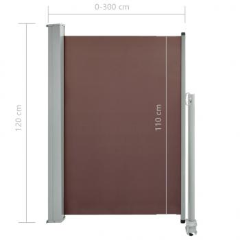 Ausziehbare Seitenmarkise 120x300 cm Braun