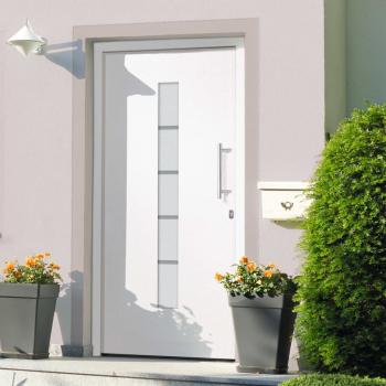 ARDEBO.de - Haustür Aluminium und PVC Weiß 100x200 cm