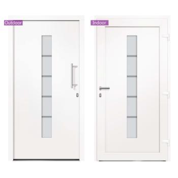 Haustür Aluminium und PVC Weiß 100x200 cm