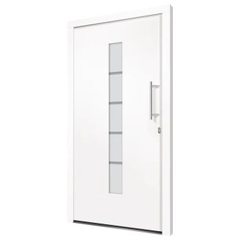 Haustür Aluminium und PVC Weiß 100x200 cm