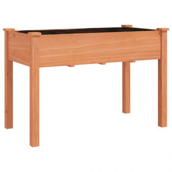 Pflanzkübel mit Einsatz und Rollen Braun 118x59x80cm Tannenholz
