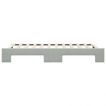 Tagesbett Ausziehbar Hellgrau 100x200 cm Samt