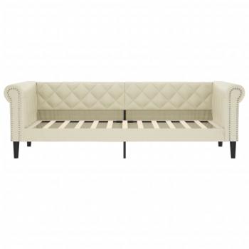 Tagesbett Creme 90x200 cm Kunstleder