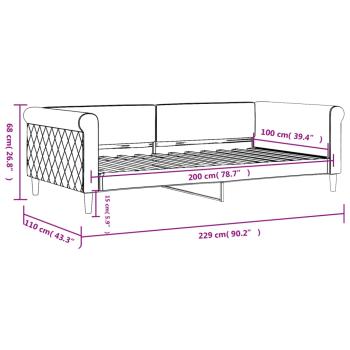 Tagesbett Rosa 100x200 cm Samt