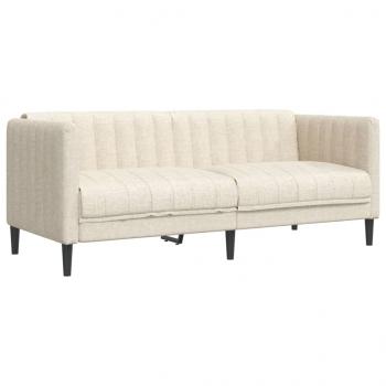 3-tlg. Sofagarnitur Creme Stoff