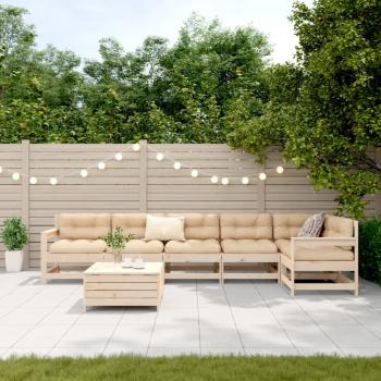 ARDEBO.de - 7-tlg. Garten-Sofagarnitur Massivholz Kiefer