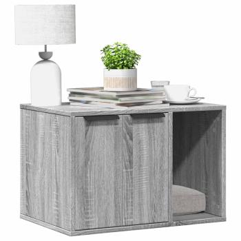 ARDEBO.de - Katzenklo Grau Sonoma 60x40x40 cm Holzwerkstoff