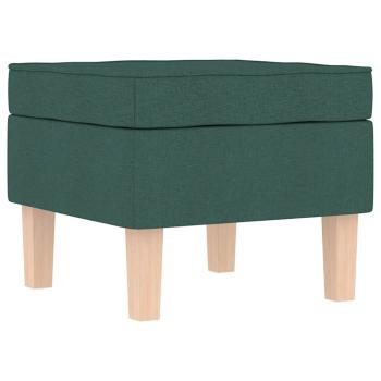 Schaukelstuhl mit Fußhocker Dunkelgrün Stoff