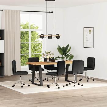 ARDEBO.de - Esszimmerstühle 6 Stk. Schwarz Kunstleder