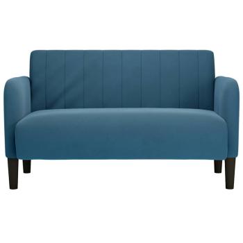 Zweisitzer-Sofa Blau 109 cm Samt