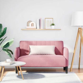 ARDEBO.de - Zweisitzer-Sofa Rosa 109 cm Samt
