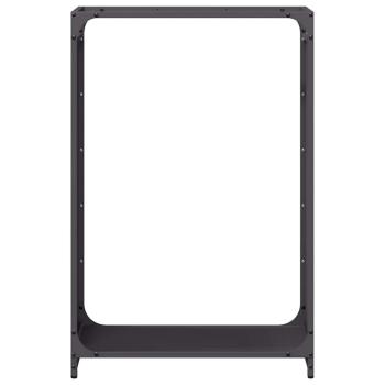 Brennholzregal Schwarz 60x28x90 cm Kaltgewalzter Stahl