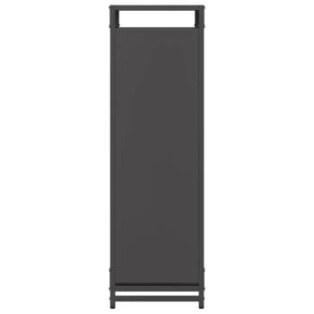 Brennholzregal Schwarz 60x28x90 cm Kaltgewalzter Stahl