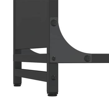 Brennholzregal Schwarz 60x28x90 cm Kaltgewalzter Stahl