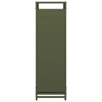 Brennholzregal Olivgrün 90x28x90 cm Kaltgewalzter Stahl
