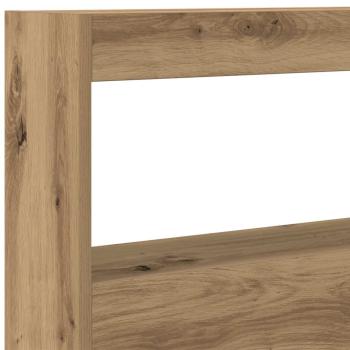 LED-Kopfteil mit Ablagen Artisan-Eiche 100x17x102 cm