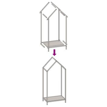 Brennholzregal Olivgrün 40x25x90 cm Kaltgewalzter Stahl