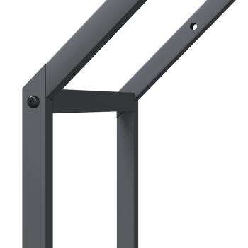 Brennholzregal Anthrazit 40x25x60 cm Kaltgewalzter Stahl