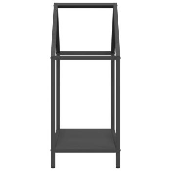 Brennholzregal Schwarz 40x25x60 cm Kaltgewalzter Stahl