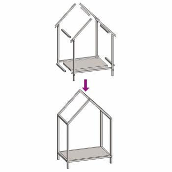 Brennholzregal Schwarz 40x25x60 cm Kaltgewalzter Stahl