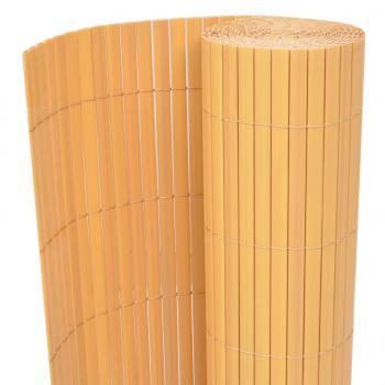 ARDEBO.de - Gartenzaun Doppelseitig PVC 90×300 cm Gelb