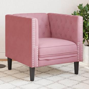 ARDEBO.de - Chesterfield-Sessel Rosa Samt