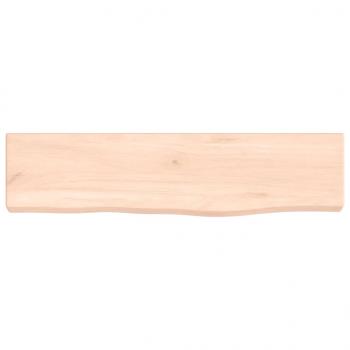 Wandregal 40x10x2 cm Massivholz Eiche Unbehandelt