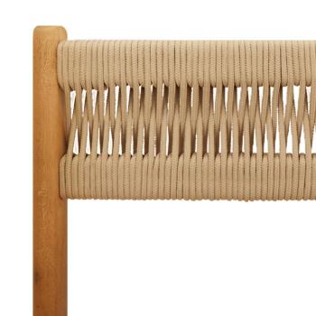ARDEBO.de - 5-tlg. Garten-Essgruppe Polypropylen und Massivholz Beige