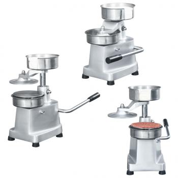 ARDEBO.de - Hamburgerpresse mit 500 Trennpapieren Aluminium 13 cm