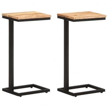 ARDEBO.de - Beistelltische 2 Stk. 31,5x24,5x64,5 cm Massivholz Akazie
